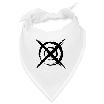 Zielscheibe Schwarz - Bandana - Weiß - Vorne