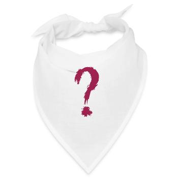 Fragezeichen - Bandana - Weiß - Vorne