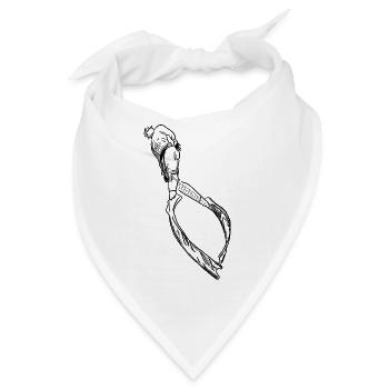 Apnoe 001 black - Bandana - Weiß - Vorne