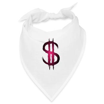 Dollarzeichen Dollar Geld - Bandana - Weiß - Vorne