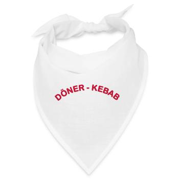 Doener Kebab Schrift - Bandana - Weiß - Vorne