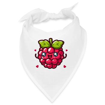 Liebe Himbeere - Bandana - Weiß - Vorne