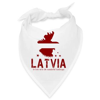 Latvia Lettland Letten lettisch - Bandana - Weiß - Vorne