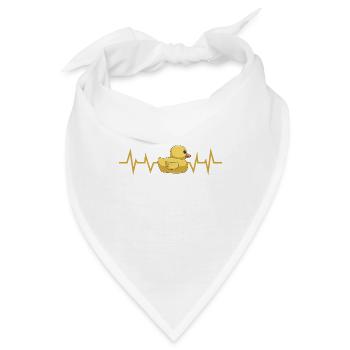 Badeente Herzschlag - Bandana - Weiß - Vorne