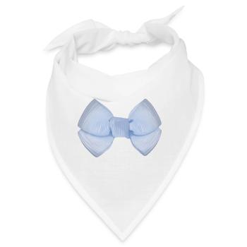 Schleife Blau - Bandana - Weiß - Vorne