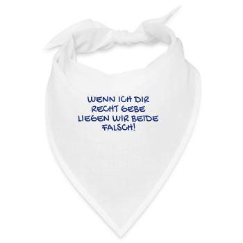 Besserwisser lustiger Spruch - Bandana - Weiß - Vorne