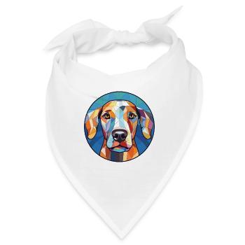 Braque Français Hunderasse Aquarell Illustration - Bandana - Weiß - Vorne