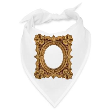 Ovaler goldener Bilderrahmen - Bandana - Weiß - Vorne
