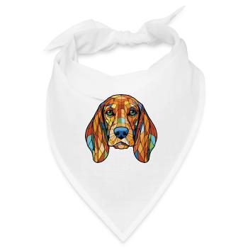 Bosnischer grobhaariger Jagdhund Hunderasse Aquarell - Bandana - Weiß - Vorne