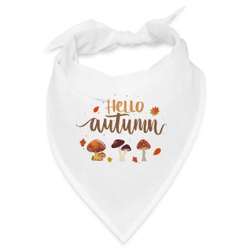 Hello Autumn Pilze - Bandana - Weiß - Vorne