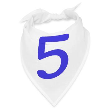 5. 5 JAHRE. 5-JÄHRIGES JUBILÄUM. 5-JÄHRIGES JUBILÄUM. 5. - Bandana - Weiß - Vorne