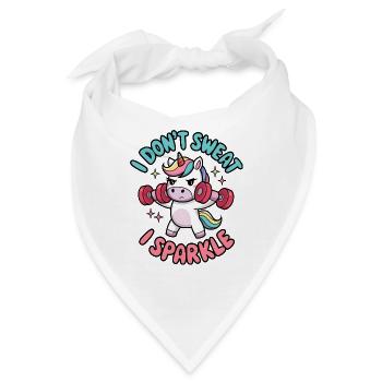 Ich schwitze nicht, ich funkle - Bandana - Weiß - Vorne