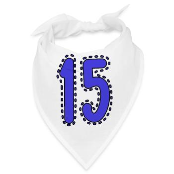 15. 15 JAHRE. 15. JAHRESTAG. 15-JÄHRIGES JUBILÄUM. - Bandana - Weiß - Vorne
