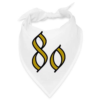 80. 80 JAHRE. 80. JAHRESTAG. 80-JÄHRIGES JUBILÄUM. - Bandana - Weiß - Vorne