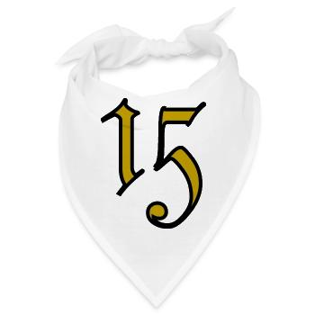 15. 15 JAHRE. 15. JAHRESTAG. 15-JÄHRIGES JUBILÄUM. - Bandana - Weiß - Vorne