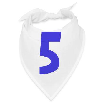 5. 5 JAHRE. 5-JÄHRIGES JUBILÄUM. 5-JÄHRIGES JUBILÄUM. 5 - Bandana - Weiß - Vorne