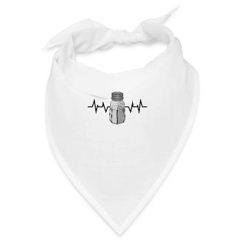 Salzstreuer Salz Herzschlag - Bandana - Weiß - Vorne