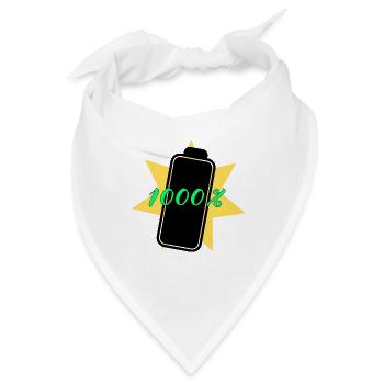 1000% Energie - Bandana - Weiß - Vorne