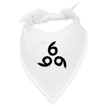 666 Satan Symbol - Bandana - Weiß - Vorne