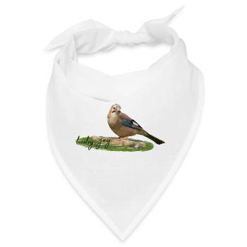 Eichelhäher - Bandana - Weiß - Vorne