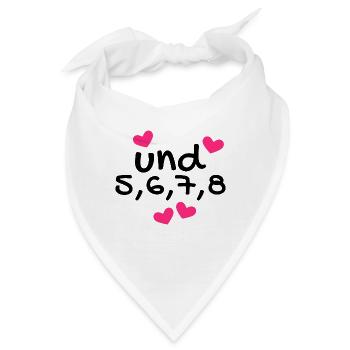Tanzen Tanz Tanzkurs Rhythmus - Bandana - Weiß - Vorne
