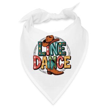 Line Dance mein Hobby - meine Passion - mein Ding - Bandana - Weiß - Vorne