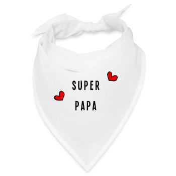 SUPER PAPA. PAPA - Bandana - Weiß - Vorne