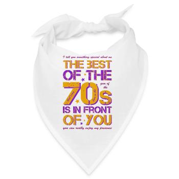 70s die Siebziger Jahre 70's - Bandana - Weiß - Vorne