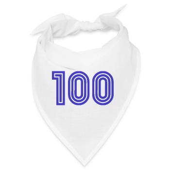 100. 100 JAHRE. 100-JÄHRIGES JUBILÄUM. GEBURTSTAG 100 - Bandana - Weiß - Vorne