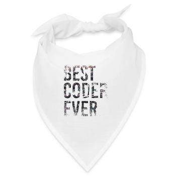 Best Coder Ever Coding - Bandana - Weiß - Vorne