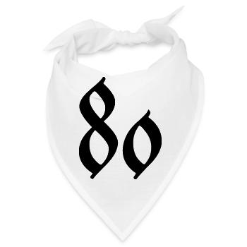 80. 80 JAHRE. 80. JAHRESTAG. 80-JÄHRIGES JUBILÄUM. - Bandana - Weiß - Vorne