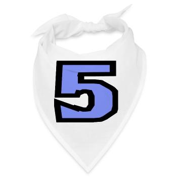 5. 5 JAHRE. 5-JÄHRIGES JUBILÄUM. 5-JÄHRIGES JUBILÄUM. 5. - Bandana - Weiß - Vorne