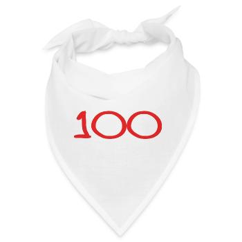 100. 100 JAHRE. 100-JÄHRIGES JUBILÄUM. 100. GEBURTSTAG - Bandana - Weiß - Vorne