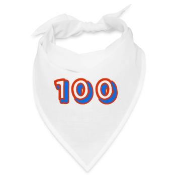 100. 100 JAHRE. 100-JÄHRIGES JUBILÄUM. 100. GEBURTSTAG - Bandana - Weiß - Vorne