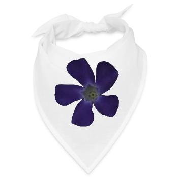 Immergrün lila Blume lila Blüte - Bandana - Weiß - Vorne