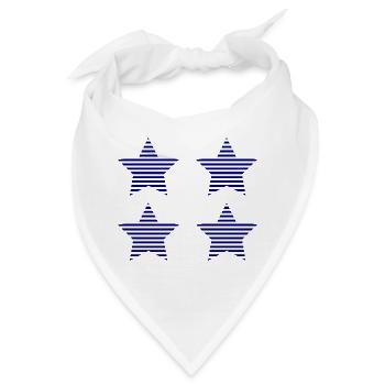 STERN. STERNE. STERN. STERNE. FEST. JAHRESTAG - Bandana - Weiß - Vorne