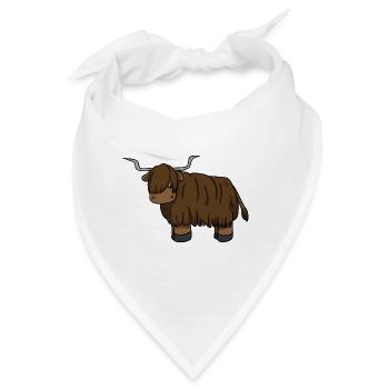 Scottish Highland Cattle - Bandana - Weiß - Vorne