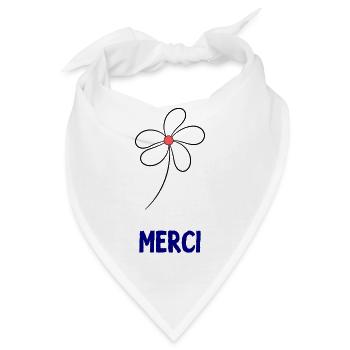 VIELEN DANK. DANKE. VIELEN DANK. JAHRESTAG. GEBURT. - Bandana - Weiß - Vorne