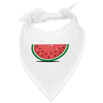 Wassermelone Design Scheibe - Bandana - Weiß - Vorne