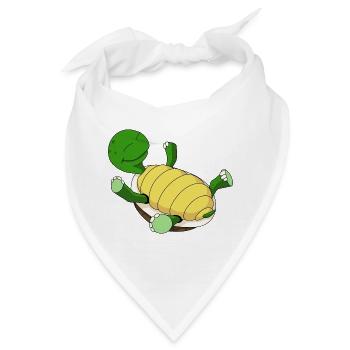 Schildkröte auf dem Rücken - Bandana - Weiß - Vorne