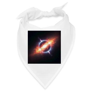 Kosmischer Orbit Kunstdruck - Bandana - Weiß - Vorne