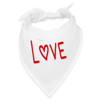 VALENTINSTAG. ICH LIEBE DICH. ICH LIEBE DICH. LIEBE. LIEBE - Bandana - Weiß - Vorne