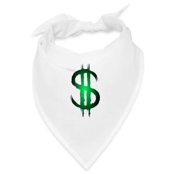Dollarzeichen Dollar Geld Symbol - Bandana - Weiß - Vorne