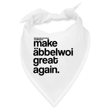 make äbbelwoi great again - Bandana - Weiß - Vorne
