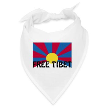 free tibet - Bandana - Weiß - Vorne
