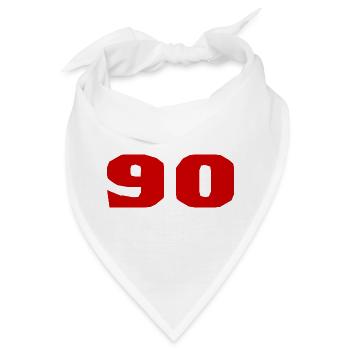 90. 90 JAHRE. 90-JÄHRIGES JUBILÄUM. 90-JÄHRIGES JUBILÄUM. - Bandana - Weiß - Vorne