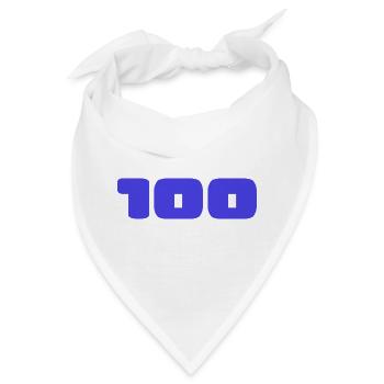 100. 100 JAHRE. 100-JÄHRIGES JUBILÄUM. 100. GEBURTSTAG - Bandana - Weiß - Vorne