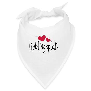 Lieblingsplatz Kissen mit Herz - Bandana - Weiß - Vorne