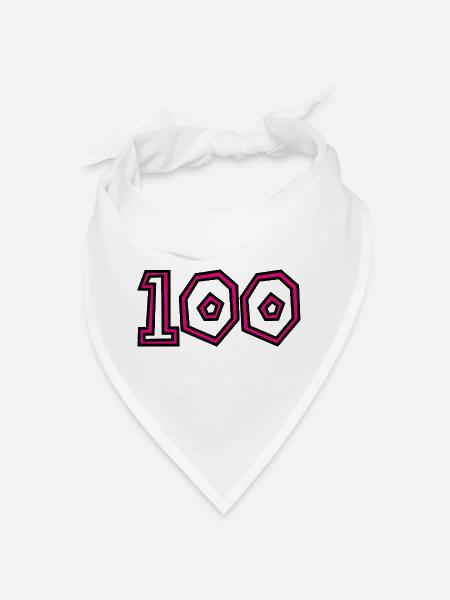 100. 100 ANS. 100e ANNIVERSAIRE. ANNIVERSAIRE 1001 - Bandana - blanc