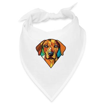 Braque Du Bourbonnais Hunderasse Aquarellglas - Bandana - Weiß - Vorne